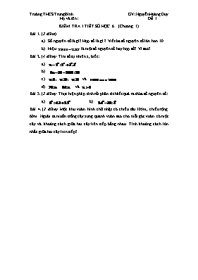 Kiểm tra 1 tiết Số học 6 (chương 1) - Đề 1